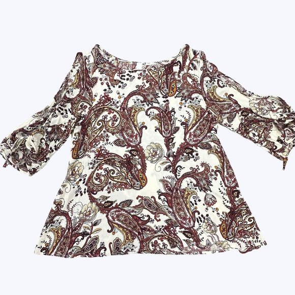 Red Lolly Blouse‎ Open Sleeve With Tie Detail Size Medium - Picture 1 of 8